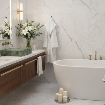 Verde Tia Honed Bauhaus Marble Sink 20×20 (SN00273)