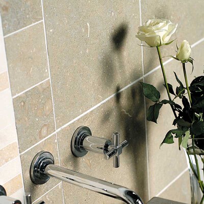 Olive Green Honed Limestone Tiles 12×12 (TL10315) Room Scene Image
