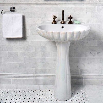 Glacier Honed Marble Tile 2 3/4×5 1/2 (TL13302) Glacier Honed Andorra Marble Moldings 2×12 (ML00505) Glacier Honed Basket Weave Marble Mosaic 12×12 (MS00676) Glacier Honed Hexagon Marble Mosaic 10 3/8×12 (MS00677) Glacier Honed Marble Tile 5 1/2×5 1/2 (TL13303)