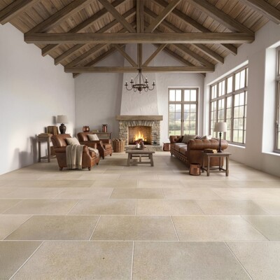 Casablanca Tumbled Marble Tiles 16×24 (TL14682) Room Scene Image
