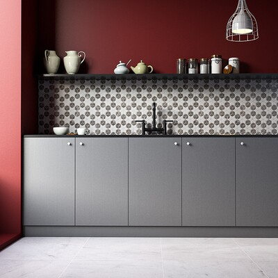 Avalon Polished Marble Tile 24×24 (TL14899) Avalon, Silver Drop Polished Stars Marble Mosaic 14 3/16×14 15/16 (MS01733)
