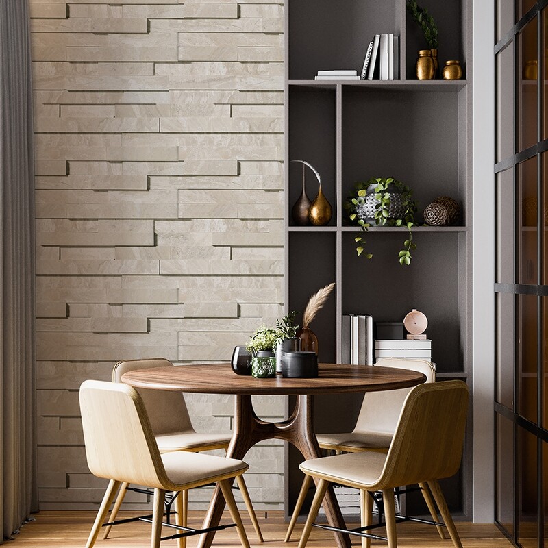 Diana Royal Honed Marble Accent Tiles Elevations Pattern