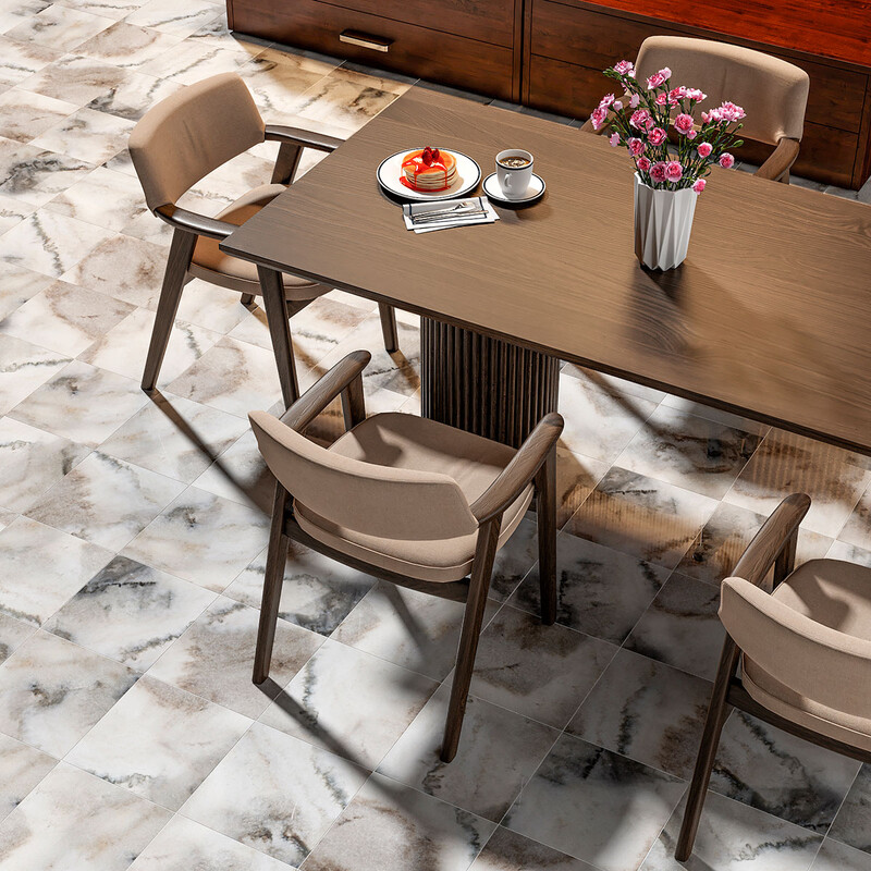 Skyline Cross Cut Polished Marble Tiles 12×12