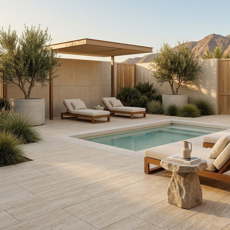 Ivory Vein Cut Honed Travertine Tiles 12×24