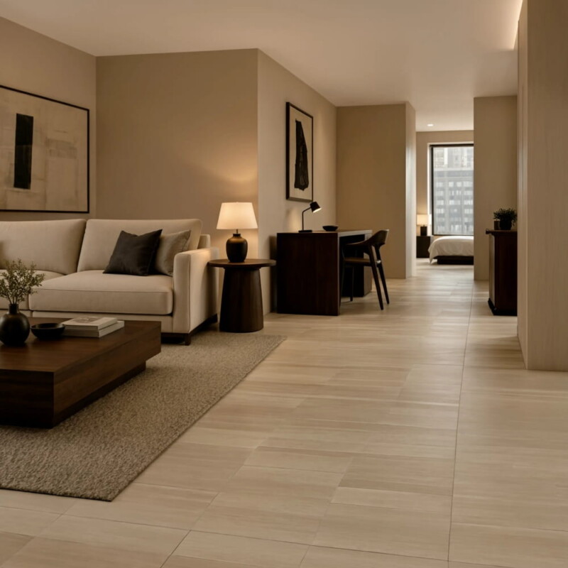 Ivory Vein Cut Honed Travertine Tiles 12×24