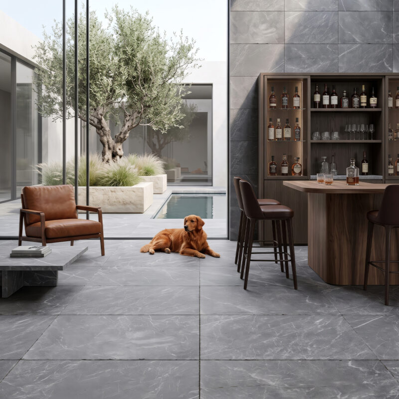 Iris Black Cottage Marble Tiles 16×24 (TL17395)
