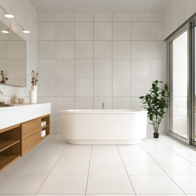 Snow White Honed  Marble Tile 18×18 (TL17671)