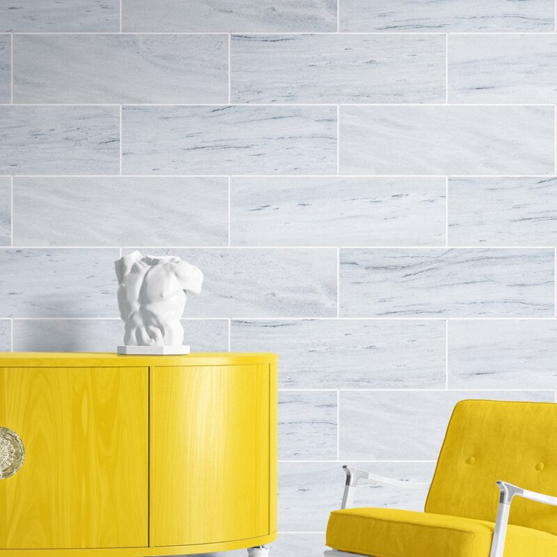 Neptune White Honed Marble Tile 4×12 (TL17708)