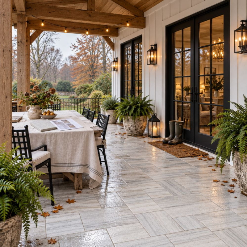 Skyline Textured Marble Pavers Versailles Pattern (TL17729)