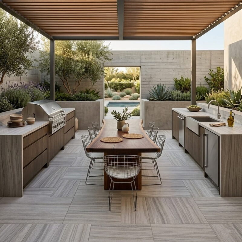 Skyline Textured Marble Pavers Versailles Pattern (TL17729)