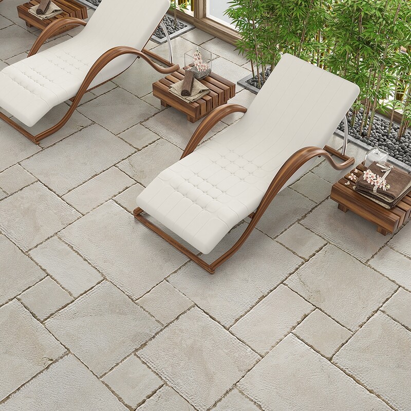 Diana Royal Textured Marble Pavers Ashlar Pattern