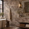 Maroon Di Notte Cottage Marble Tile 16×24 (TL18019)