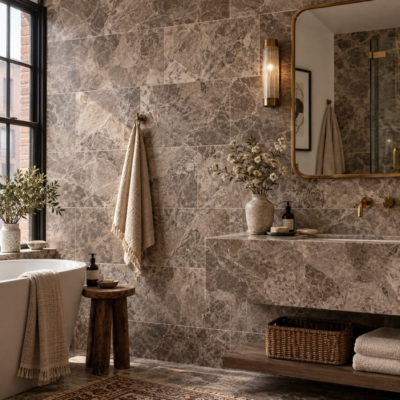 Maroon Di Notte Cottage Marble Tile 16×24 (TL18019)