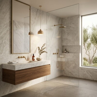 Iceberg Honed Marble Tiles 12×24 (TL18098) Room Scene Image
