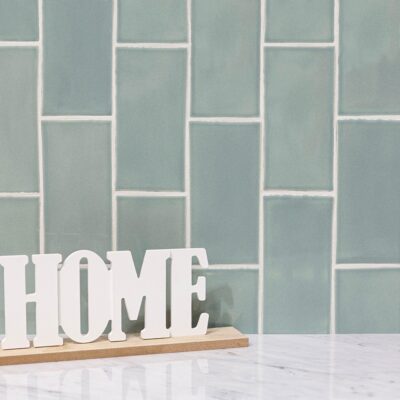 Witty Green Glossy Ceramic Tile 3×6 (TL18325)