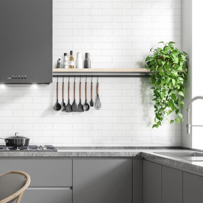 Royal White Glossy Ceramic Tile 3×9 (TL18356)