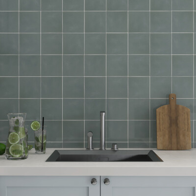 Witty Green Glossy  Ceramic Tile 6×6 (TL18566)