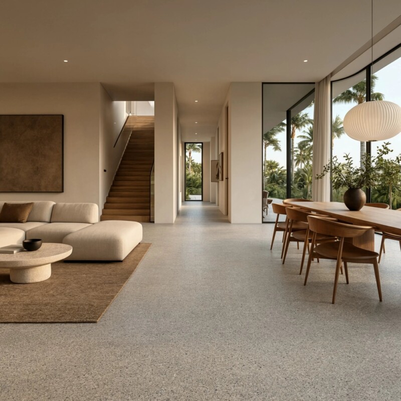 Sandy Matte Terrazzo Tiles 8×8