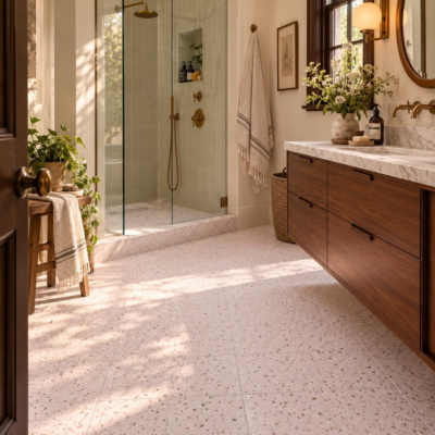 Soft Matte Terrazzo Tile 8×8 (TL18627)