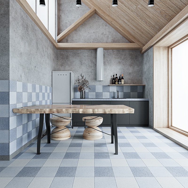 Linen Matte Terrazzo Tiles 8x8x11 16, Linen Floor Tile