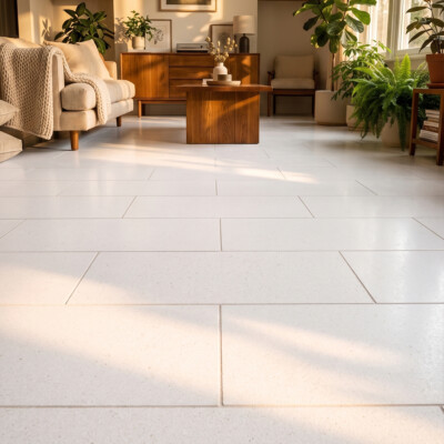 Aspen White Honed Marble Collection