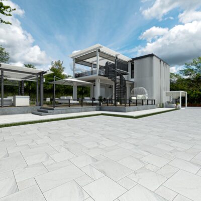 Fantasy White Textura Seal  Marble Pavers Versailles Pattern (TL19013)