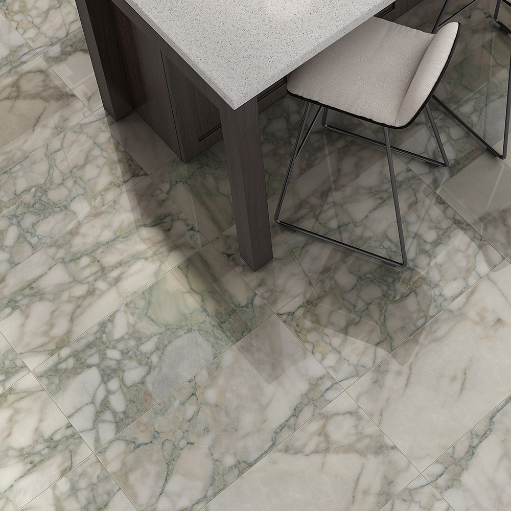 Calacatta Green Polished Marble Tiles | 12x24x3/8 | Marble Flooring