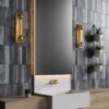 Haisa Black Honed Marble Tile 3×12 (TL19358)