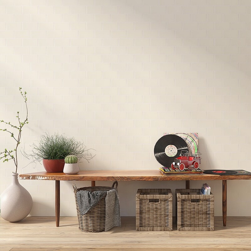 Ivory Matte Subway Ceramic Tiles 3×6
