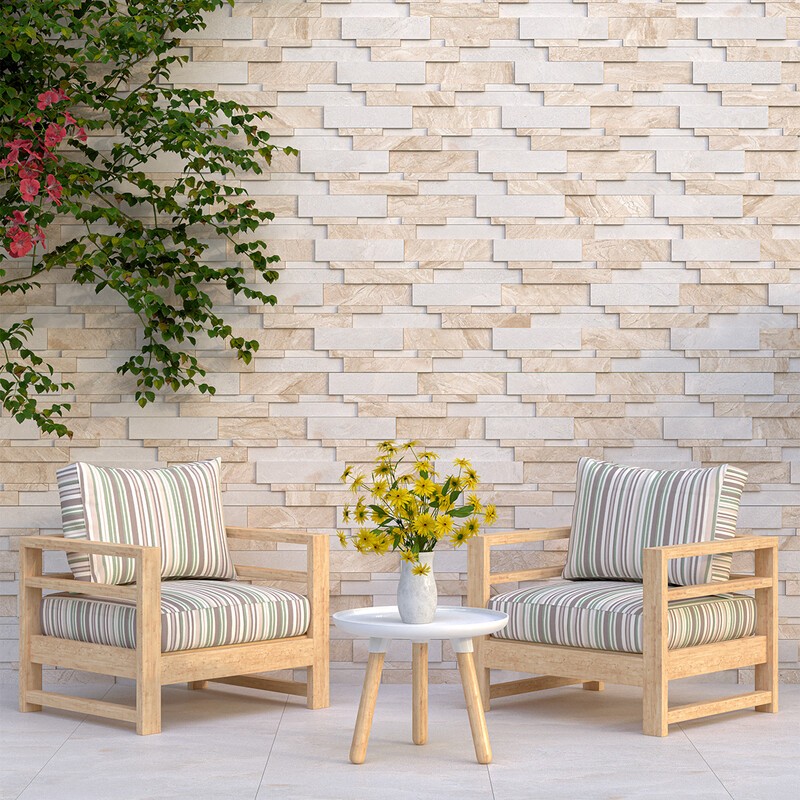 Diana Royal Honed Marble Accent Tiles New Elevation Pattern