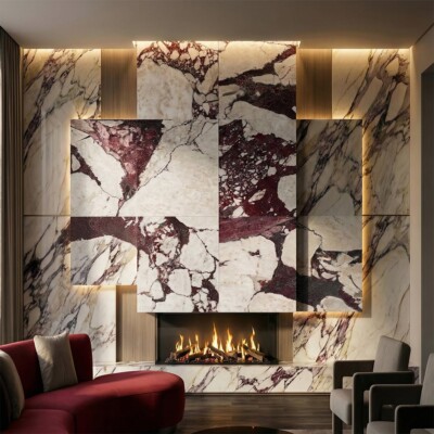 Calacatta Viola Honlanmış Mermer Karolar 12×24