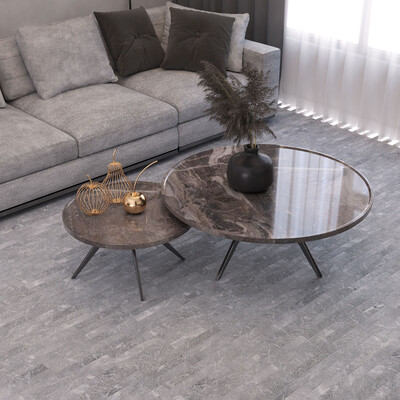 Iris Black Leather Plank Marble Tile 1 9/16×18 (TL20305)