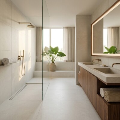 Infinity White Porcelain Tiles 24×48 (TL20850) Room Scene Image
