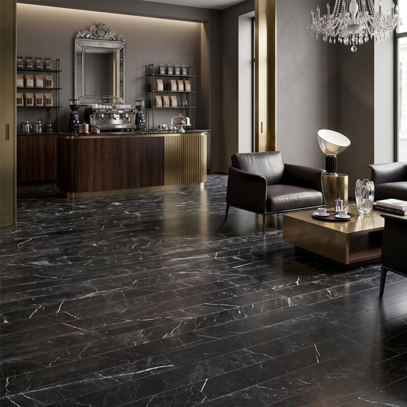 Black Honed Marble Tiles 4×48