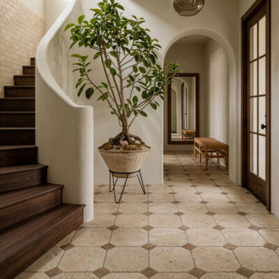 Ivory, Walnut Tumbled Travertine Tiles 16×16 (TL21024)