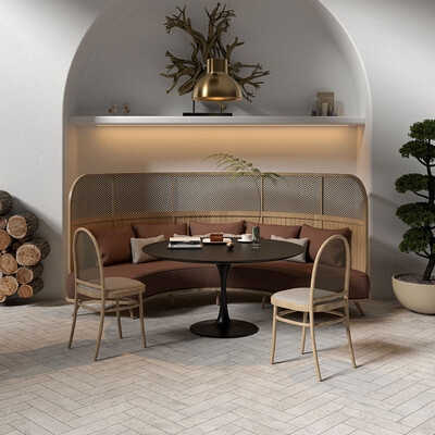 Silver Shadow Gray Leather Plank Marble Tile 4×16 (TL21065)