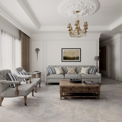 Avalanche Honed Marble Tiles 12×12 (TL21189) Room Scene Image