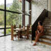 Calacatta Green Tumbled Marble Tiles 4×4 (TL21480)