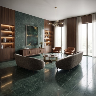 Verde Alpi Honed Marble Tile 12×12 (TL22026)