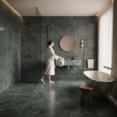 Verde Alpi Honed Marble Tile 12×12 (TL22026), Verde Alpi Honed Marble Tile 3×12 (TL22030)