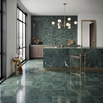 Verde Alpi Honed Marble Tile 12×12 (TL22026), Verde Alpi Honed Marble Tile 3×12 (TL22030)