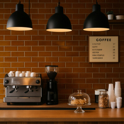 Malerie Nut Glossy  Thin Brick Tile 2 1/8×7 1/2 (TL60036)