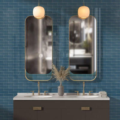 New Ocean Colony Glossy  Thin Brick Tile 2 1/8×7 1/2 (TL60327)