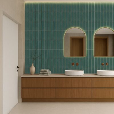 Aqua Marine Textured  Thin Brick Tile 2 1/8×7 1/2 (TL61134)