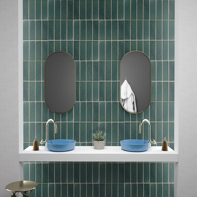 Aqua Marine Crackled Temple Tile 2 1/8×7 1/2 (TL61134)