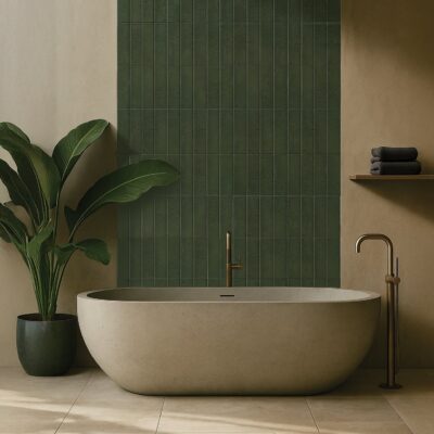 Joy Green Rustic Subway Thin Brick Tile 2 3/4×9 3/4 (TL61158)