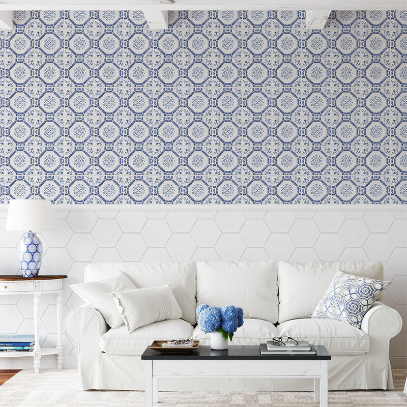 Royal White Glossy Hexagon 5 Ceramic Tiles 5