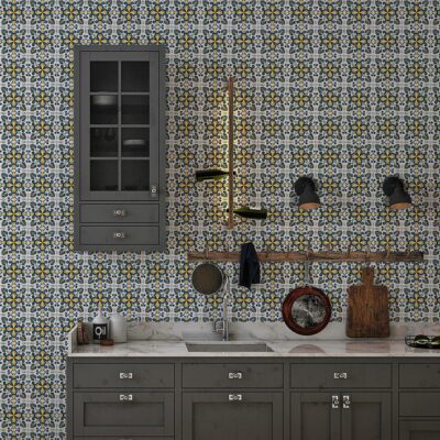 Sintra 4 Square 1/2 Glazed Ceramic Tile 6×6 (TL80132)