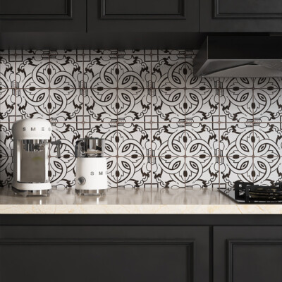 Palena 3 Square 1/2   Glazed Terracotta Tile 6×6 (TL80139)