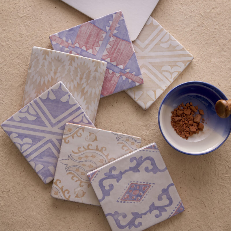 Vintage Linen Manorca Glossy Glazed Terracotta Tiles 6×6 (TL80358) Vintage Linen Tulips Glossy Glazed Terracotta Tiles 6×6 (TL80359) Indigo Wash India Glossy Glazed Terracotta Tiles 6×6 (TL80366) Indigo Wash Manorca Glossy Glazed Terracotta Tiles 6×6 (TL80364)